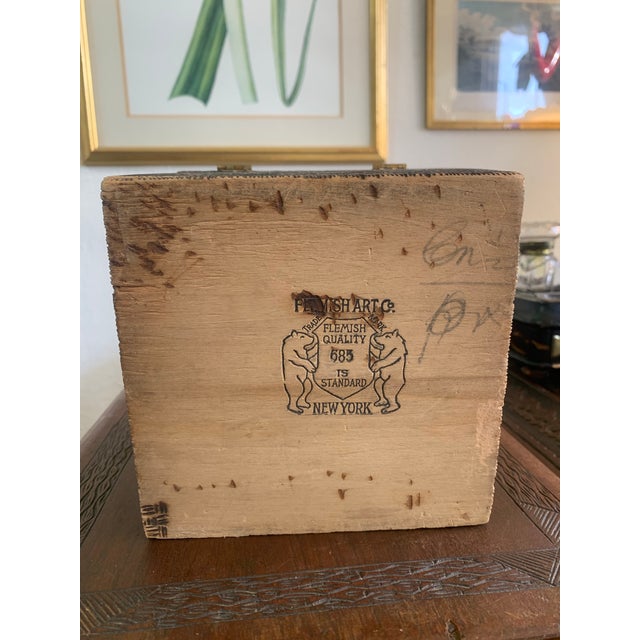 Vintage Flemish Art Co. Pyrography Wooden Box For Sale In San Francisco - Image 6 of 6