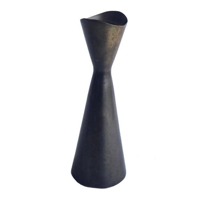 Vintage Bronze Brutalist Tulip Style Candle Holder For Sale In Miami - Image 6 of 12