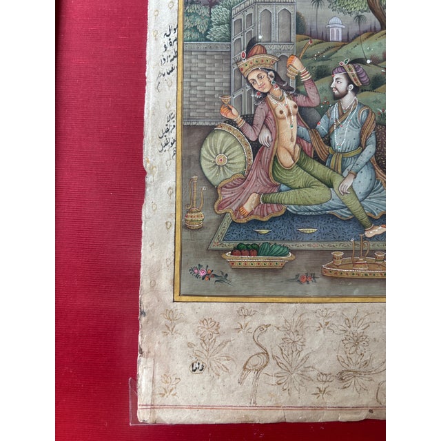 Wood Erotica Late 19th Century Framed Set of Kama-Sutra Art - Set of 2 For Sale - Image 7 of 11