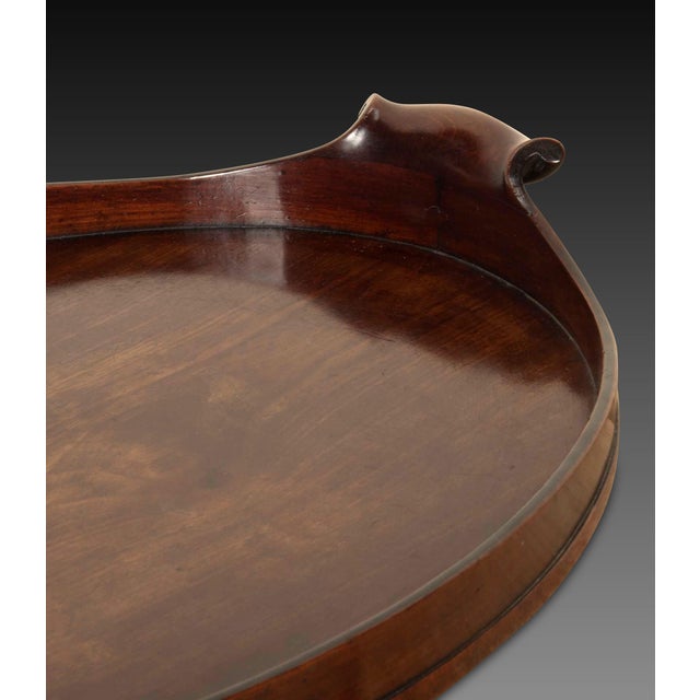 George III Oval Mahogany Tray, 1760 For Sale - Image 4 of 6