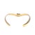 Early 21st Century 14k Yellow Gold Open Cuff Diamonds Inlaid Letter "L" Bangle For Sale - Image 5 of 9