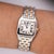 Cartier Santos Demoiselle reference 2698 ladies quartz watch in two-tone stainless steel and 18K yellow gold, featuring a...