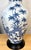 Metal Pair Chinese Canton Style Blue and White Palm Tree Porcelain Vases, Now as Lamps For Sale - Image 7 of 10