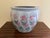 Vintage Chinoiserie Blue, Pink & Green Floral Ceramic Fishbowl Planter For Sale - Image 9 of 10