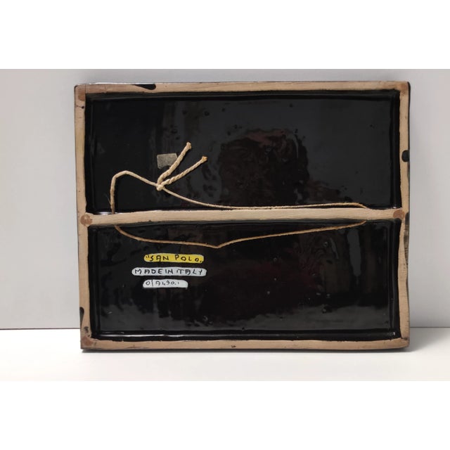 1950s Pyriform Glazed Ceramic Plate by Otello Rosa for San Polo, Italy, 1950s For Sale - Image 5 of 14