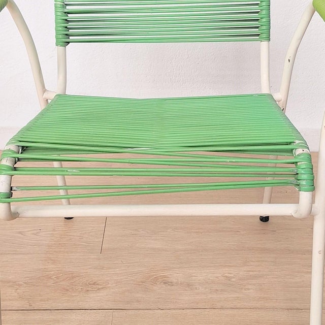Vintage Green Spaghetti Armchair, 1970s For Sale - Image 3 of 5