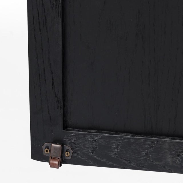 Four Hands Tolle Panel Door Cabinet, Drifted Matte Black For Sale - Image 4 of 13