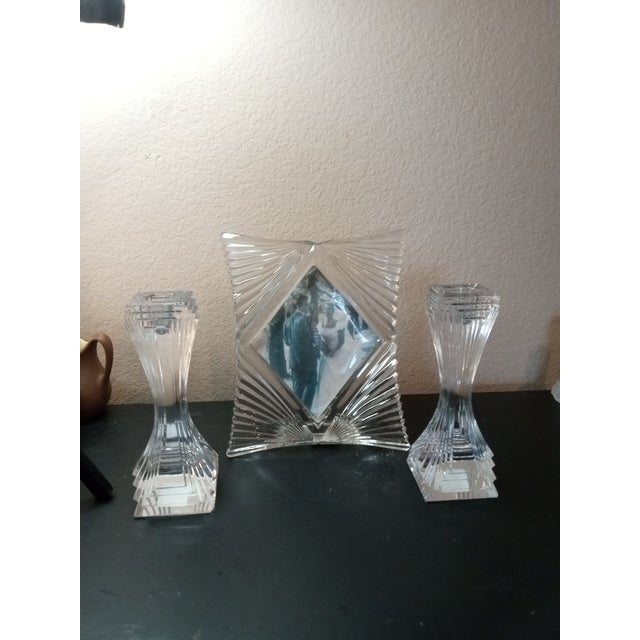 1980s Mikasa Photo Frame and Pair of Candle Holders Set- 3 Pieces For Sale In Dallas - Image 6 of 7