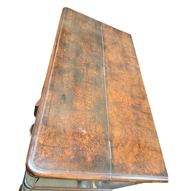 Mid Century Drop Front Cocktail Cabinet Dry Bar For Sale - Image 11 of 14