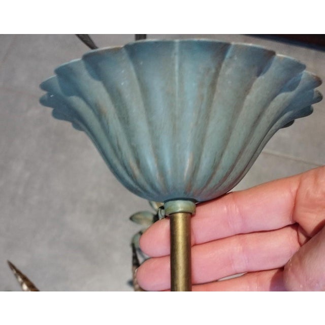 Metal Epis de Blé Pendant Chandelier by Maison Masca, circa 1970 For Sale - Image 7 of 18