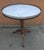 Mid-Century French Mahogany Marble Top Galleried Gueridon Table For Sale In Washington DC - Image 6 of 10