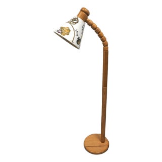Pine Floor Lamp for Solbacken, Sweden, 1970s For Sale