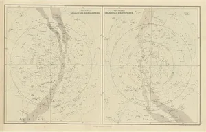 J. Bartholomew, Celestial Hemispheres, 1854, Paper