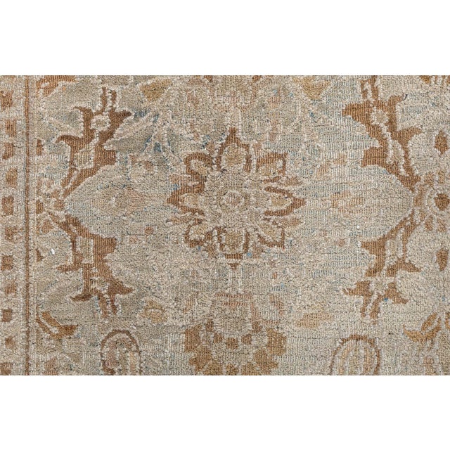 Vintage Persian Meshad Handmade Wool Rug For Sale In New York - Image 6 of 8
