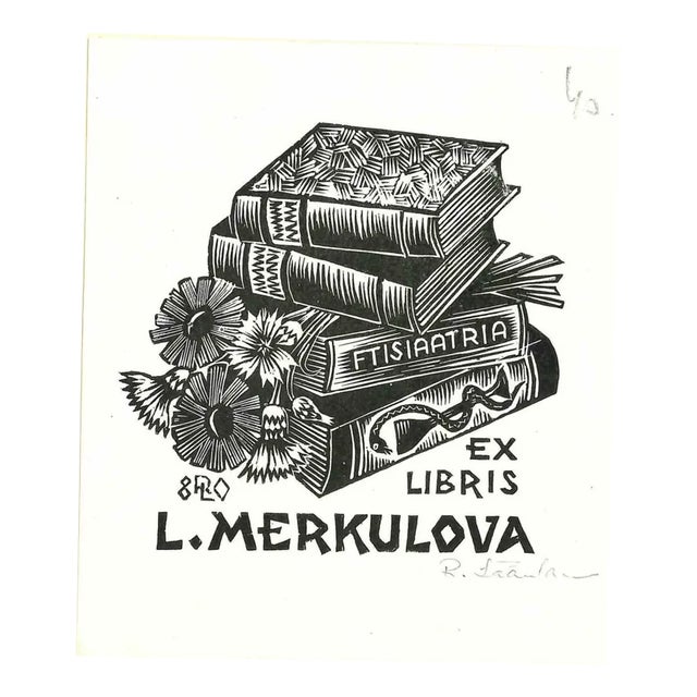 Merkulova, Original Woodcut, 1950s For Sale