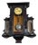 Early 20th Century Antique Wooden Mechanical Pendulum Wall Clock with Mirrors For Sale