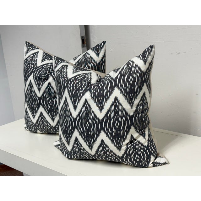 Design Plus Gallery presents a pair of Artemis Ikat Accent Pillows by Thom Filicia from Eastern Accents. Each pillow...