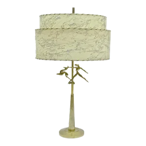 Art Deco Brass Figural Table Lamp