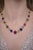Bochic “Capri” Vintage Ruby & Multi Color Sapphire Necklace In 18K Gold & Silver For Sale - Image 11 of 15