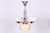 Art Deco Chandelier in Oak, Brass, and Opaline Glass, Czech, 1920s For Sale - Image 10 of 10