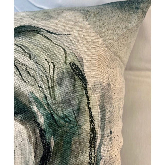 2020s Square Pillow Adorned With a Tibetan Terrier Dog Portrait - Made in the U K For Sale - Image 5 of 10