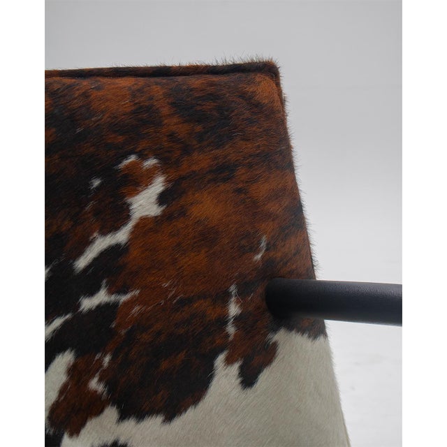 Brown T-Line Armchair in Cowhide by Burkhard Vogtherr for Arflex, 1980s For Sale - Image 8 of 9
