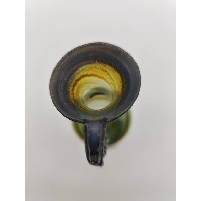 1950s Vintage Roman Mouth-Blown Filigree Glass Jug with Twisted Handle, 1950s For Sale - Image 5 of 8