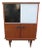 Vintage French Sideboard with Black and White Glass Doors, 1955 For Sale