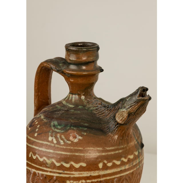 Late 19th Century Antique Zoomorphic Earthenware Ewer, Southern France/Northern Italy, 19th Century For Sale - Image 5 of 5