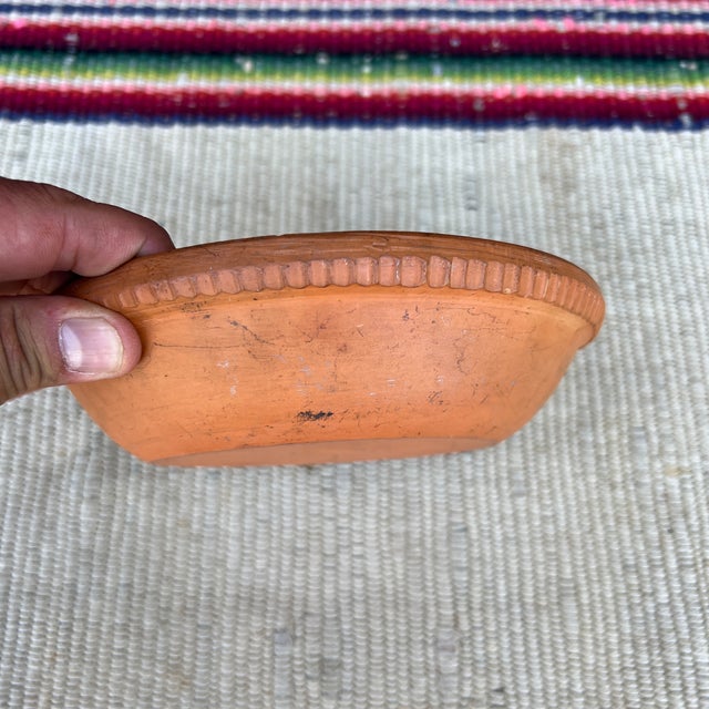 A Antique Folk Art Redware Plate, by Stahl's Pottery, Powder Valley, Pa, Circa 1930's Attributed to Stahl's Pottery of...