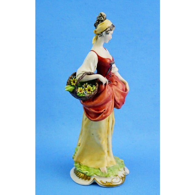 20th Century Porcelain Figurine by Giuseppe Cappè in the style of Capodimonte, Italy For Sale - Image 6 of 18
