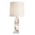 White Marble Twist Table Lamp For Sale - Image 4 of 5