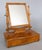 A superb antique 19th Century English burlwood table top dresser swivel mirror with a lovey figured grain and drawer. This...
