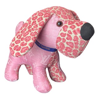 Louis Vuitton LV Monogram Vintage Silk Scarf Loyal Puppy For Sale