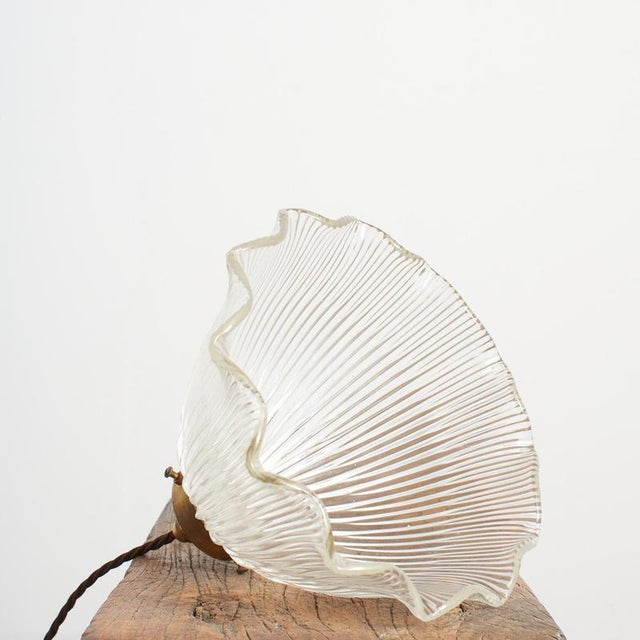 Vintage Reclaimed Holophane Glass Pendant Light, 1950s For Sale - Image 3 of 5