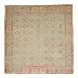 Antique Square Turkish Oushak Rug - 12'4" x 13'10" For Sale