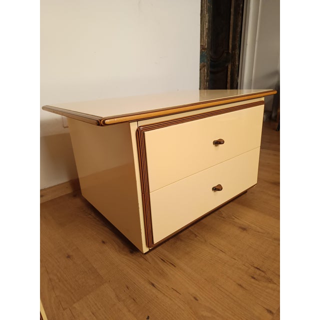 Vintage Lacquered Bedside Tables, 1980s, Set of 2 For Sale - Image 9 of 10