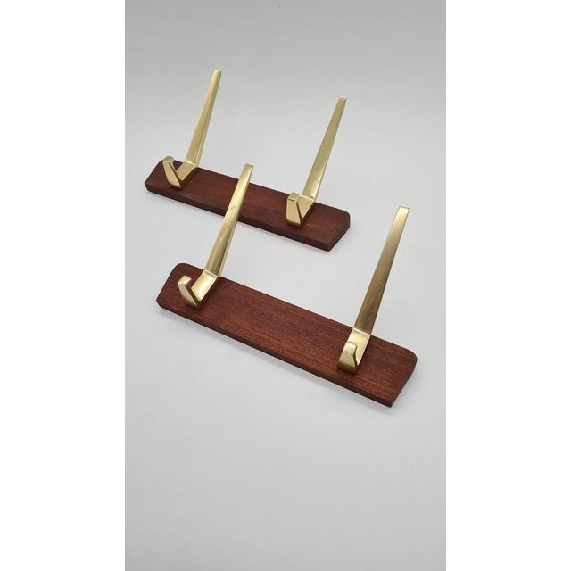Brown Vintage Danish Wall Hangers, 1970s, Set of 2 For Sale - Image 8 of 9