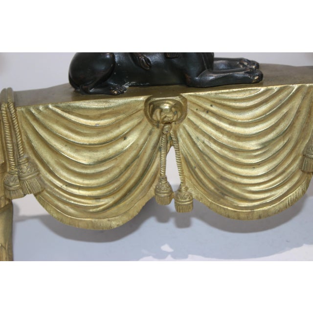 Antique Sphinx Chenets Egyptian Revival For Sale - Image 12 of 13
