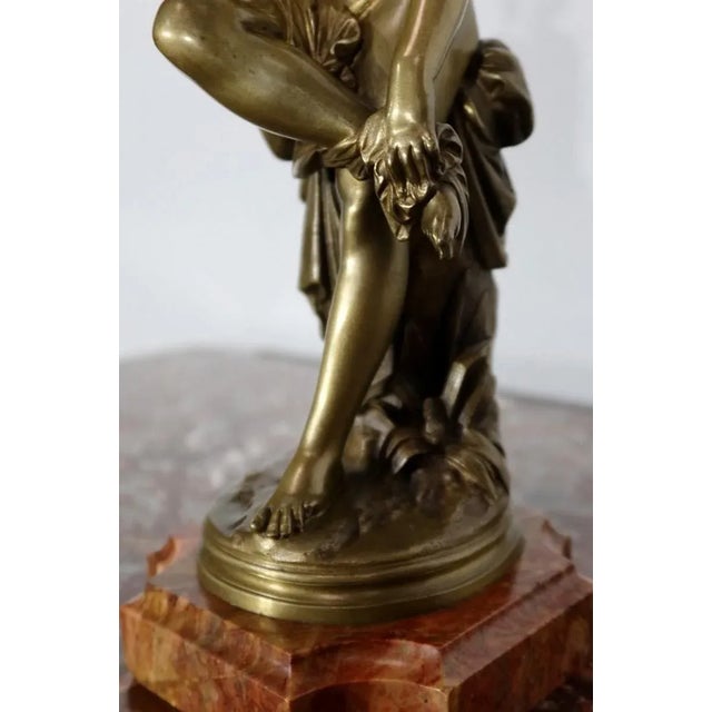 A. Carrier-Belleuse, Female Bather, Mid-19th Century, Bronze For Sale - Image 14 of 18