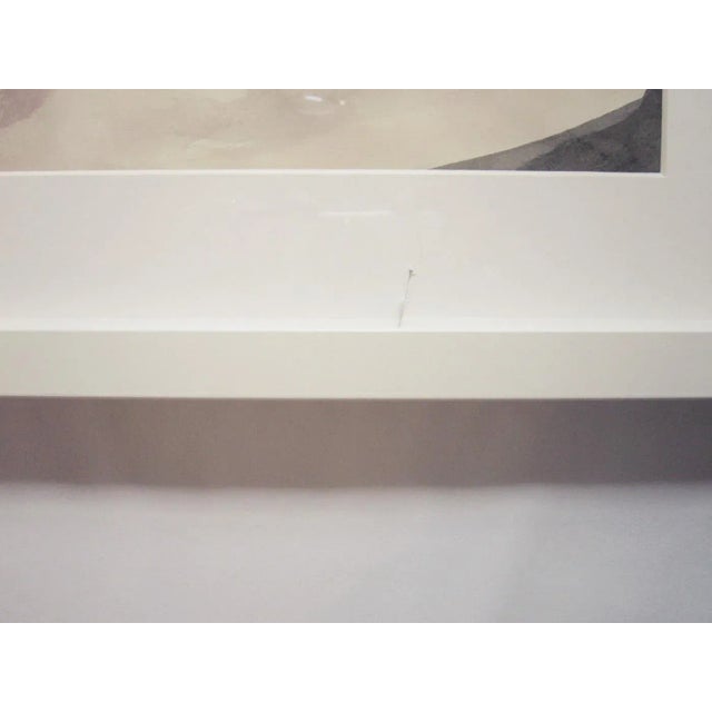 1970s Vintage Watercolor Painting Woman For Sale - Image 5 of 6