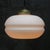 Mid-Century White Matte Opaline Glass and Brass Pendant Lights For Sale - Image 4 of 9