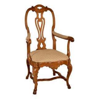 18th Century Period Queen Anne Walnut Armchair For Sale