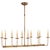 Modern Chapman & Myers for Visual Comfort Signature Linear Branched Chandelier in Hand-Rubbed Antique Brass For Sale - Image 3 of 4