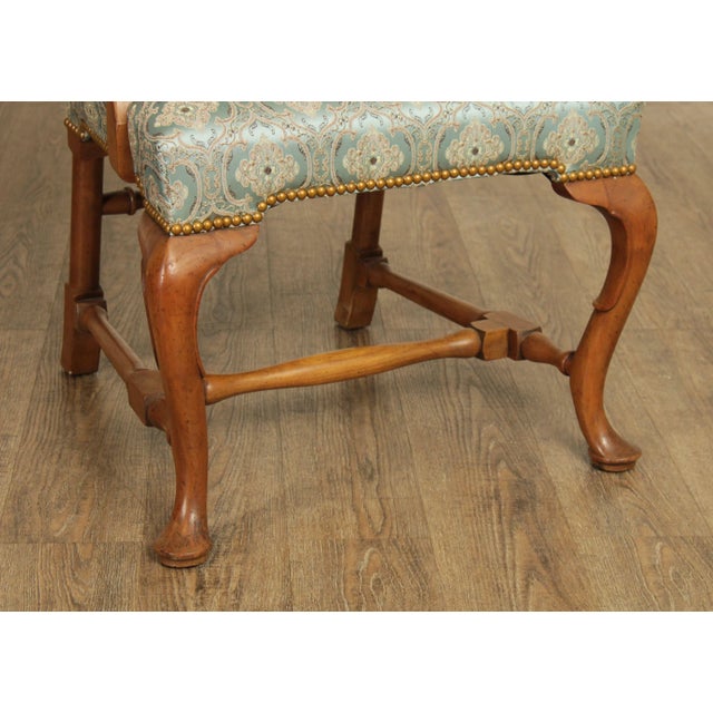 Brown 1970s Baker Queen Anne Style Shepherd's Crook Armchairs - A Pair For Sale - Image 8 of 13