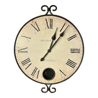 Large Howard Miller Magellan Wall Clock For Sale