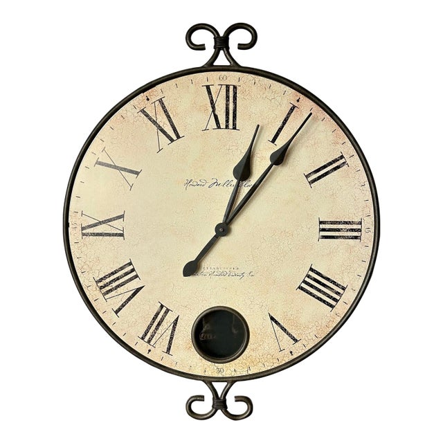 Large Howard Miller Magellan Wall Clock For Sale