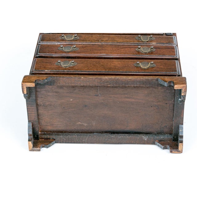 19th Century Antique Salesman Sample English Slant Front Chest of Drawers For Sale - Image 5 of 12