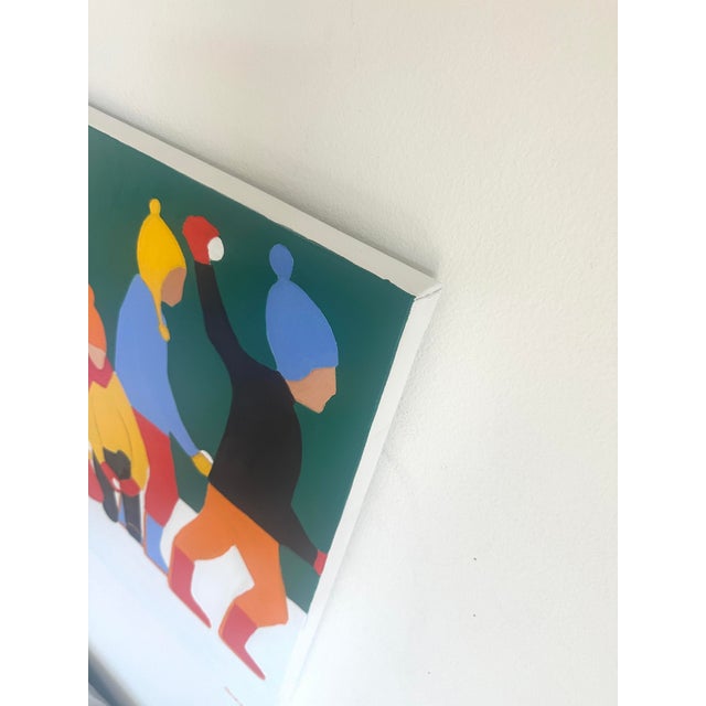 Figurative "Snow Play" Modern Oil Painting, by Jennifer Hohlfelder For Sale - Image 3 of 9