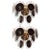 Modernist 9-Disc Sconces in Hand Blown Murano Black & Translucent Glass - a Pair For Sale